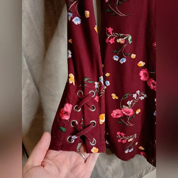 Floral print long soft dress (#944) - Picture 2 of 10